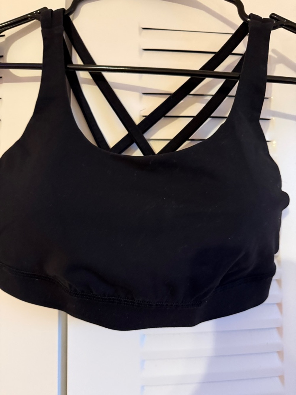 lululemon athletica Black Strappy Crossback Sports Bra